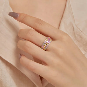 Ziah Jewels™ Pink Haven Round Eternity Ring